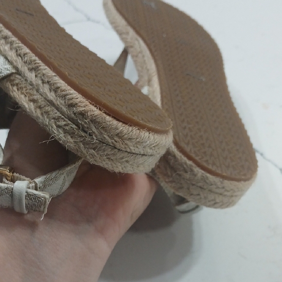 Michael Kors Cream Espadrilles with Ankle Strap Pre-owned Sz 5.5M - Picture 8 of 10